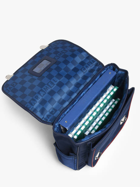 Cartable 2 Compartiments Caramel et cie Bleu boheme FI vue secondaire 3