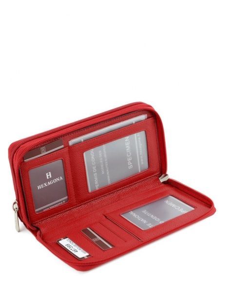 Continental Wallet Confort Leather Hexagona Red confort 467399 other view 1