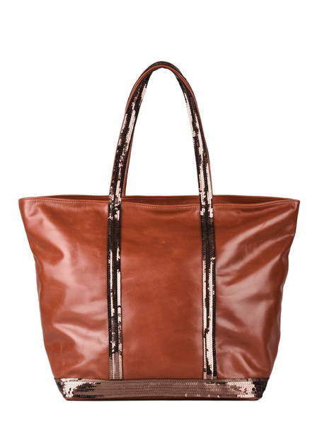 Grand Cabas Cuir Zippé Vanessa bruno Marron cabas cuir 2V40409