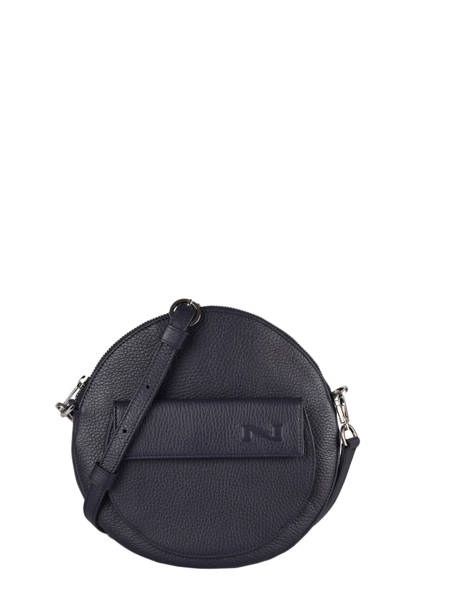 Sac Bandoulière Dorine Cuir Nathan baume Bleu nathan 32PO