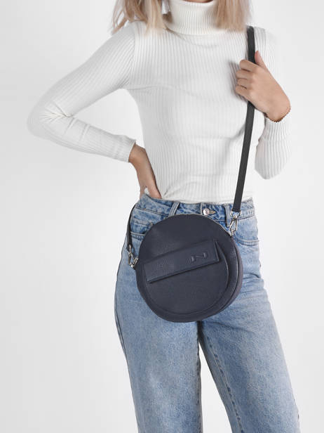 Sac Bandoulière Dorine Cuir Nathan baume Bleu nathan 32PO vue secondaire 1